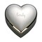 Contemporary Home Living 2.5" Gray and Silver Unique Heart-Shaped Jewelry Box
